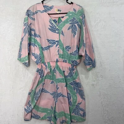 De Colección Reyn Spooner Pantalones Cortos Mono Hawaiano Floral Talla Pequeña Rosa Botón Algodón Foto 1 de 4