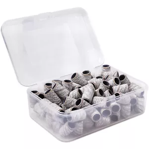 Bandas de lijado de uñas PANA 100 piezas para brocas de clavo lima (120 grano, cebra) - Imagen 1 de 7