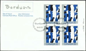 Canada sc#889 Canadian Painters: Untitled No. 6, UR Imprint Block, FDC - Picture 1 of 2