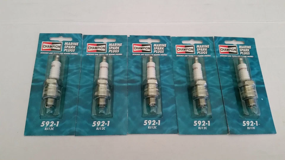 LOTE DE 5 bujías marinas Champion 592-1 RJ12C Foto 1 de 1