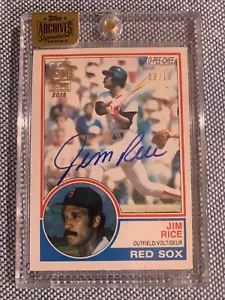 Jim RICE 2016 Topps Archives Signature Edition Encased On Card AUTO 3/10 Red Sox - Picture 1 of 2
