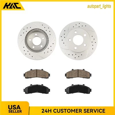 Almohadillas de rotores de disco perforados delanteros para Ford Explorer 1995-2001 Ranger 1998-2001 2002 Foto 1 de 4