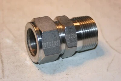 1" OD Tube x 1" MNPT 316ss Straight Male Fitting TyLok SS-16-DMC-16 - Image 1 of 3