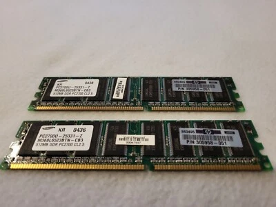 Samsung 512 MB DIMM PC2700 DDR Memory (M368L6523BTN-CB3) - Image 1 of 3