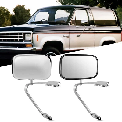 Manual Side View Mirrors Pair For 1980-96 Ford F-150 F250 -F350 XL XLT Pickup US Foto 1 de 4