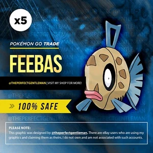 X5 Feebas Pokemon #349 GO Gen 3 Hoenn - Imagen 1 de 4