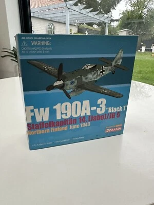 1/72 Dragon Wings Warbird Series FW 190A-3 "Black 1” Diecast Model Plane 50054 - Image 1 of 4