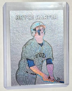 Bryce Harper Platinum Artist Signed College Of Southern Nevada Trading Card 1/1 - Picture 1 of 2