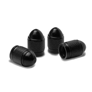 4pcs Universal Tire Wheel Bullet Style Dust Caps Air Stem Black For Cars Trucks - Picture 1 of 9