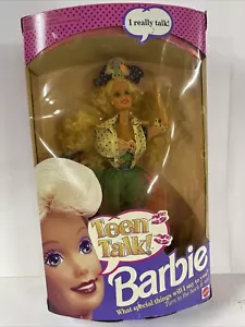 1991 Mattel #5745 Vintage TEEN TALK BARBIE Blond Neu - Bild 1 von 4