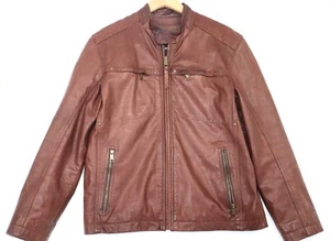 Marc New York Andrew Marc Mens Leather Jacket Size M Full-Zip Front - 🚨READ! - Picture 1 of 22