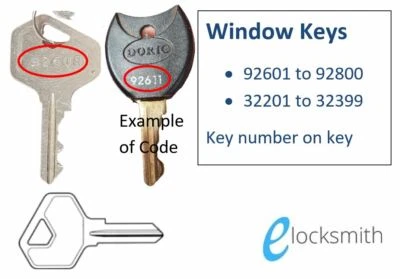 Key to Code Number Fits Dowell Window Lock 32201-32399  92601-92800 FREE POST - image 1 of 4