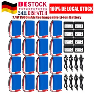 7,4V 1500mAh Li-Ion Akku Batterie JST für Helikopter F645 MJX F-45 Revell Boat - Bild 1 von 43