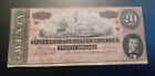 1864 Confederate States of America CSA $20 Dollar Banknote #29572 Civil War