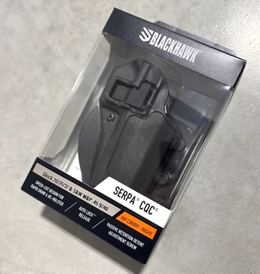 Blackhawk Serpa Glock 20/21/37/S&W/M&P CQC Paddle Holster Right 410513BK-R *NEW* - Image 1 of 4