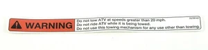 Polaris 7079142 OEM ATV Decal, Towing Warning - Picture 1 of 1