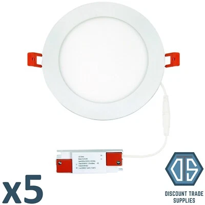 5x Panel LED redondo conmutable blanco downlight IP44 18W ALPHA-CT-18W - Imagen 1 de 2