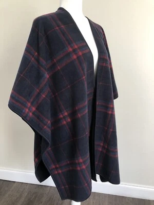 IKE BEHAR Women’s Plaid Open Front Fleece Cardigan Sweater One Size - Image 1 of 4