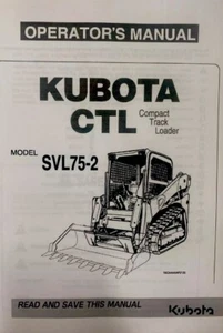 Official Kubota SVL75-2 Skid Steer Owners Operators Paper Manual FREE BINDER - Picture 1 of 1