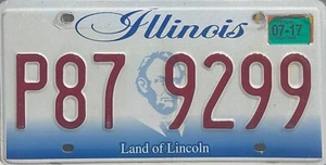 USA Number Licence Plate ILLINOIS LAND OF LINCOLN - Picture 1 of 1