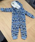Matalan Polar Bear Snowflake One Piece all in One Christmas Boys Age 12-18 Month