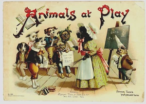 Wain, ANIMALS AT PLAY book FATHER TUCK'S PICTURELAND SERIES, Tuck 5594 - Picture 1 of 16