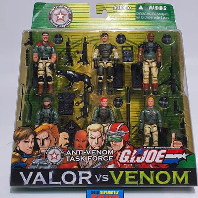 GI Joe Valor Vs Venom ANTI VENOM TASK FORCE 2004 TRU exclusivo paquete de 6 sellado sin usar, en caja Foto 1 de 4
