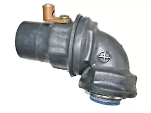 T&B Ocal ST190GR-G 1" PVC Coated Sealtight 90 Degree Connector w/Ground Lug - Picture 1 of 3
