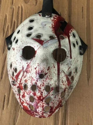 Jason Voorhees Part 4 Extra Blood Splatter Hand Painted Mask Friday The 13th - Image 1 of 4
