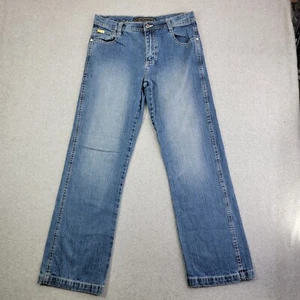 VTG Y2K Southpole Loose Wide Leg Skater Blue Jeans Size Youth 16 - Picture 1 of 13