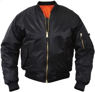 Rothco Kids MA-1 Bomber полета куртка военный двусторонний с оранжевой подкладкой - Изображение 1 из 3