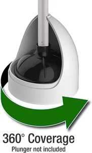 Twister Caddy Toilet Brush Plunger Holder Bath Room Spinning Turn Antibacterial - Picture 1 of 3