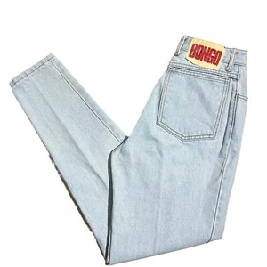 Bongo Vintage 90s Light Wash High Waisted Button Fly Jeans Womens Size 28” Waist - Picture 1 of 11