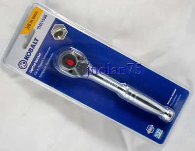 KOBALT 3/8" LED Lighted Ratchet Socket Wrench Drive Tool 5° Degree Arc 72 Tooth - Image 1 of 2