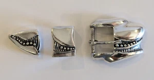 JM Silberschmied Sterlingsilber 3 Stück Gürtelschnallen Set 120 g - Bild 1 von 18