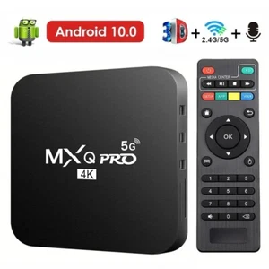 New Smart TV Box MXQ-PRO 4K HD Android 10.0 Smart TV Box 2.4/5G Dual-WIFI 3D - Picture 1 of 6