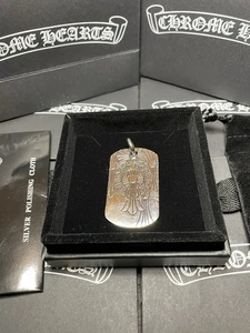 Chrome Hearts Cemetery Dog Tag Pendant Classic Vintage Men's .925 - Picture 1 of 11