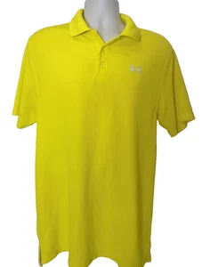 Under Armour Men's Medium Yellow Polo Shirt - Picture 1 of 7