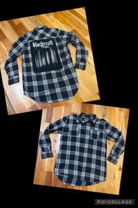 Blackcraft Kult Believe in yourself schwarz-weiß karierter Flanell zum Knöpfen  - Bild 1 von 7