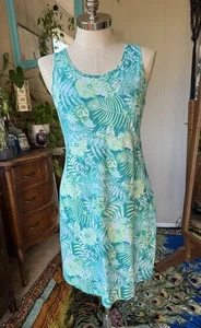 Columbia Dress Womens PFG Performance Green Tropical Lightweight Sz M Cool Dry - Picture 1 of 8
