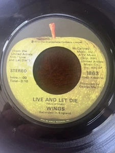 Wings (Paul McCartney) "Live & Let Die" 45 on APPLE Label...70s Rock HIT in VG+ - Bild 1 von 2