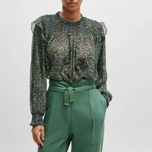Blusa para mujer Hugo Boss C_Baccina ajuste regular en naranja - Imagen 1 de 5