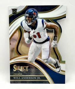 2023 Panini Select WILL ANDERSON JR. Rookie White Die Cut Prizm /199 #207 RC SP - Bild 1 von 2