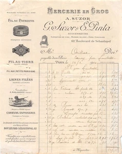 1914 MERCERIE A. SUZOR A PARIS 47-0560 - Picture 1 of 1