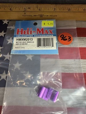 Disipadores de calor de rotor principal y trasero HELI-MAX HMXE8622 HACHA CX MICRO 2 piezas. Foto 1 de 4