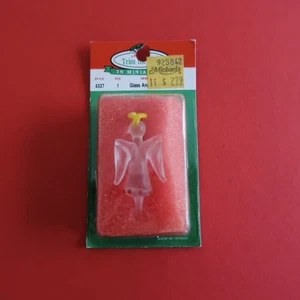 Vintage Westrim Perlen Mini Christbaumspitze Ornament mundgeblasen Glas Engel mattiert - Bild 1 von 4