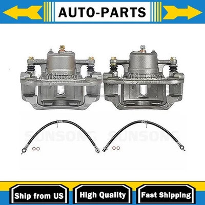 Pinzas de freno delanteras + línea de manguera de freno delantero para Toyota Highlander 2001-2006 Foto 1 de 4