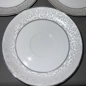 Mikasa Parchment Saucers Fine China L3438 Set Of 2 - Picture 1 of 15