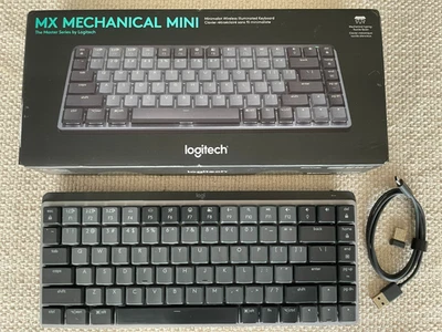 Logitech MX Mechanical Mini Wireless Keyboard - Graphite (Clicky Switches), CIB - Image 1 of 3