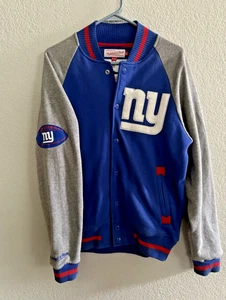 Mitchell Ness New York Giants Jacket Men’s Sz M - Blue & Gray - Picture 1 of 14